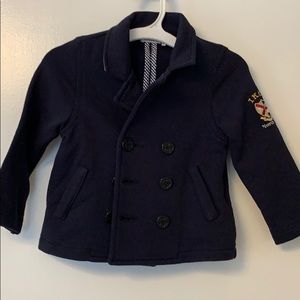 KIDS-Toddler boy navy knit blazer